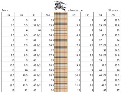 does burberry run true to size|burberry size chart uk.